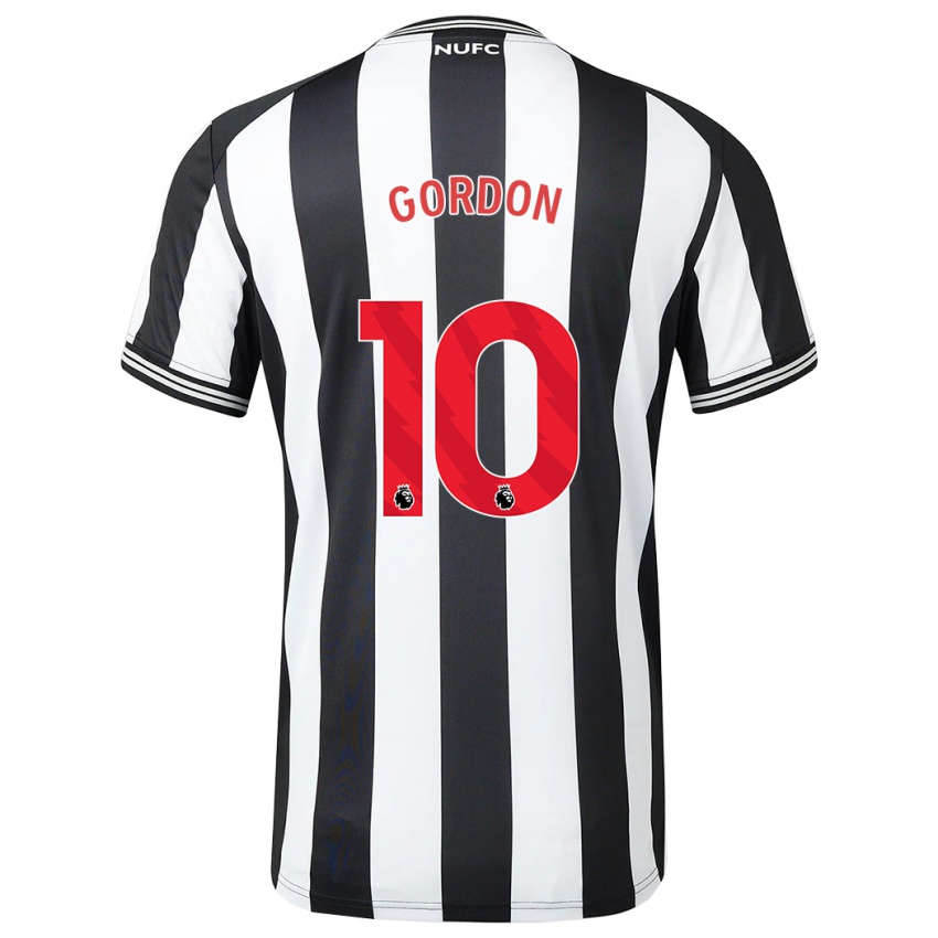 Herren Anthony Gordon #10 Schwarz-Weiss Heimtrikot Trikot 2023/24 T-Shirt Österreich