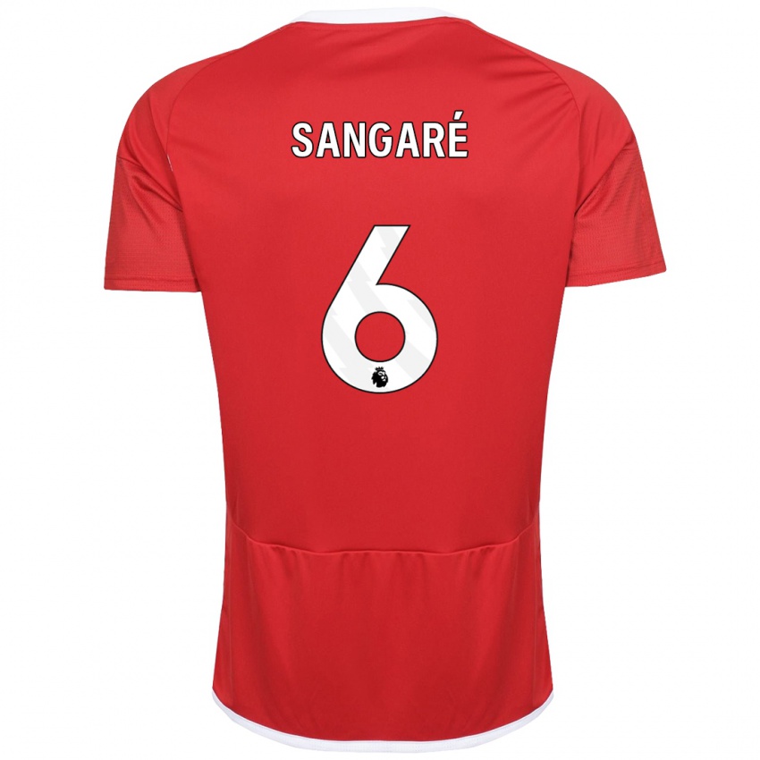 Herren Ibrahim Sangare #6 Rot Heimtrikot Trikot 2023/24 T-Shirt Österreich
