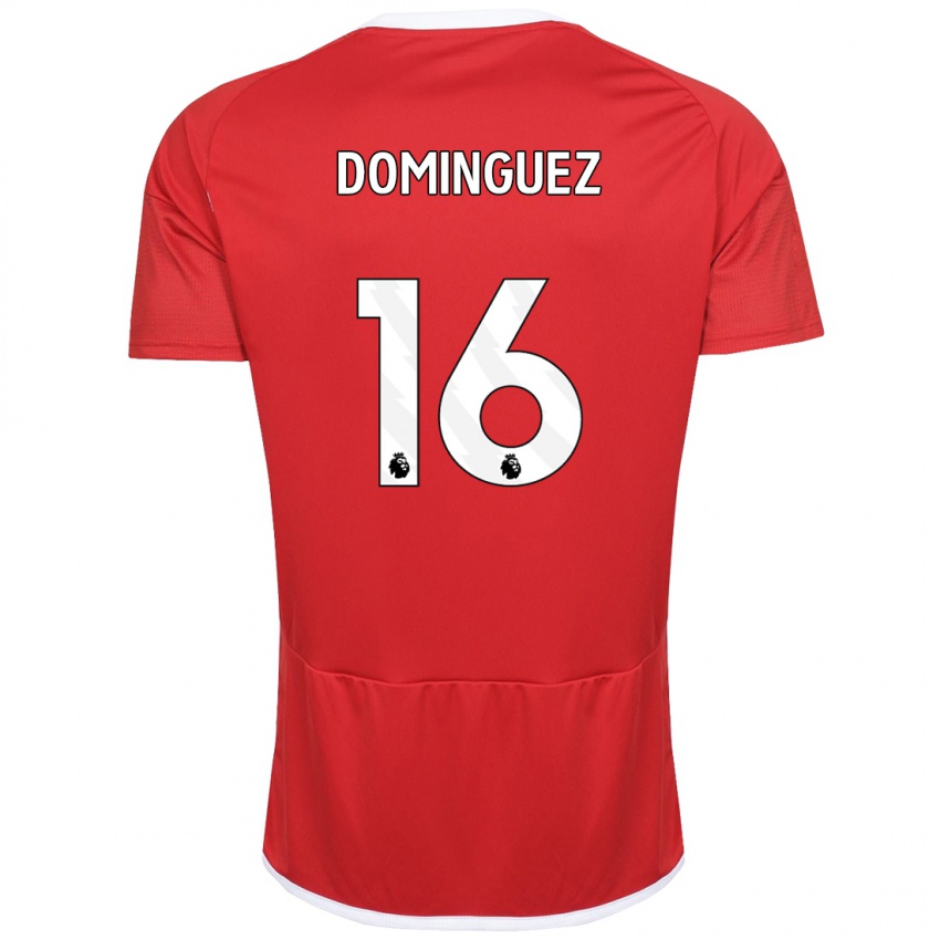 Herren Nicolas Dominguez #16 Rot Heimtrikot Trikot 2023/24 T-Shirt Österreich