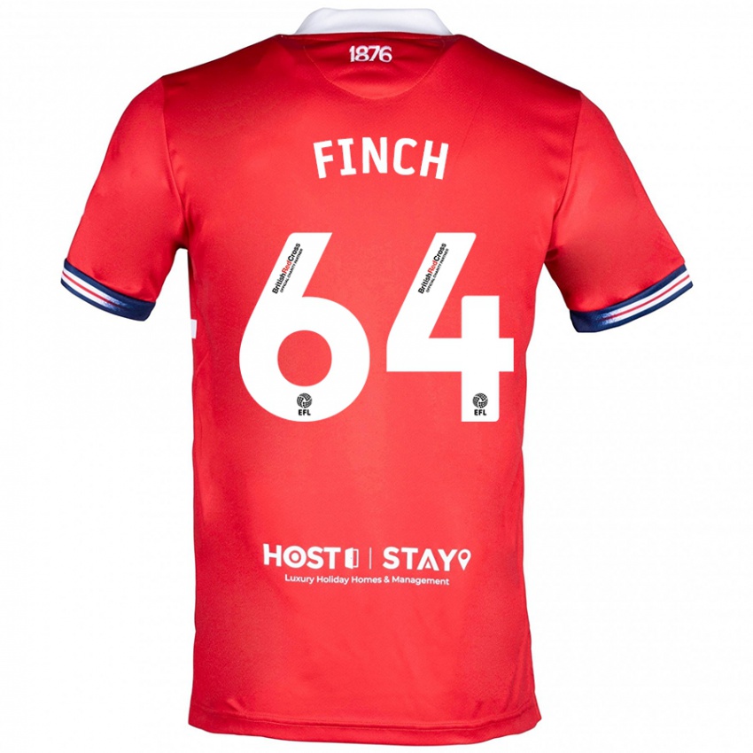 Herren Sonny Finch #64 Rot Heimtrikot Trikot 2023/24 T-Shirt Österreich
