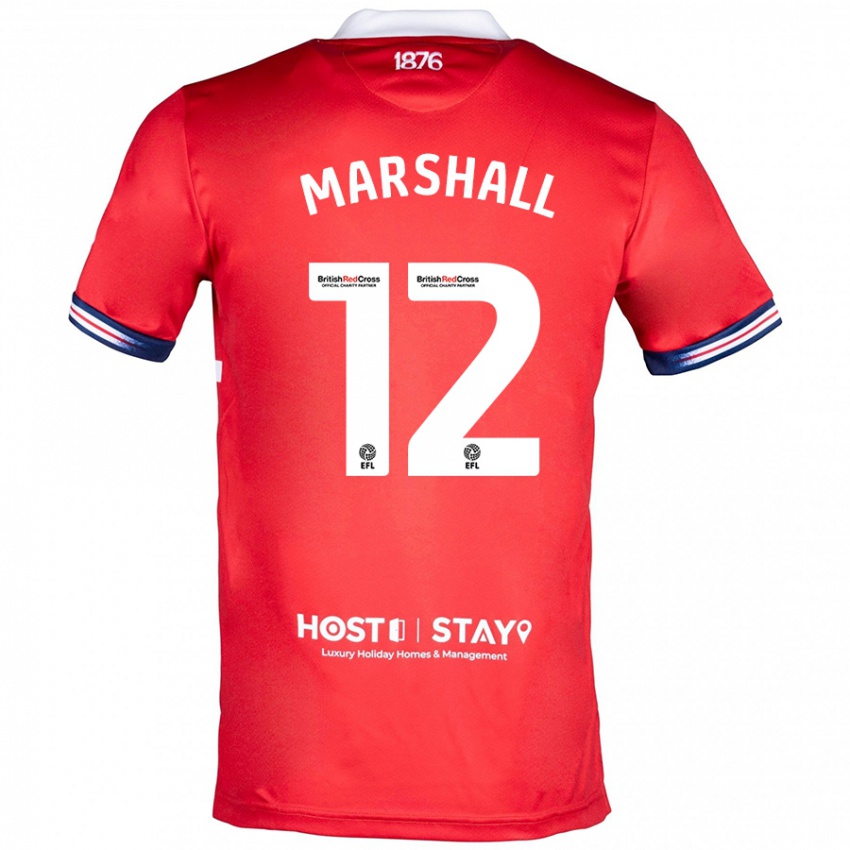Herren Eve Marshall #12 Rot Heimtrikot Trikot 2023/24 T-Shirt Österreich