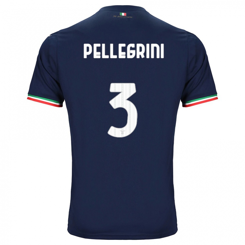 Herren Luca Pellegrini #3 Marine Auswärtstrikot Trikot 2023/24 T-Shirt Österreich