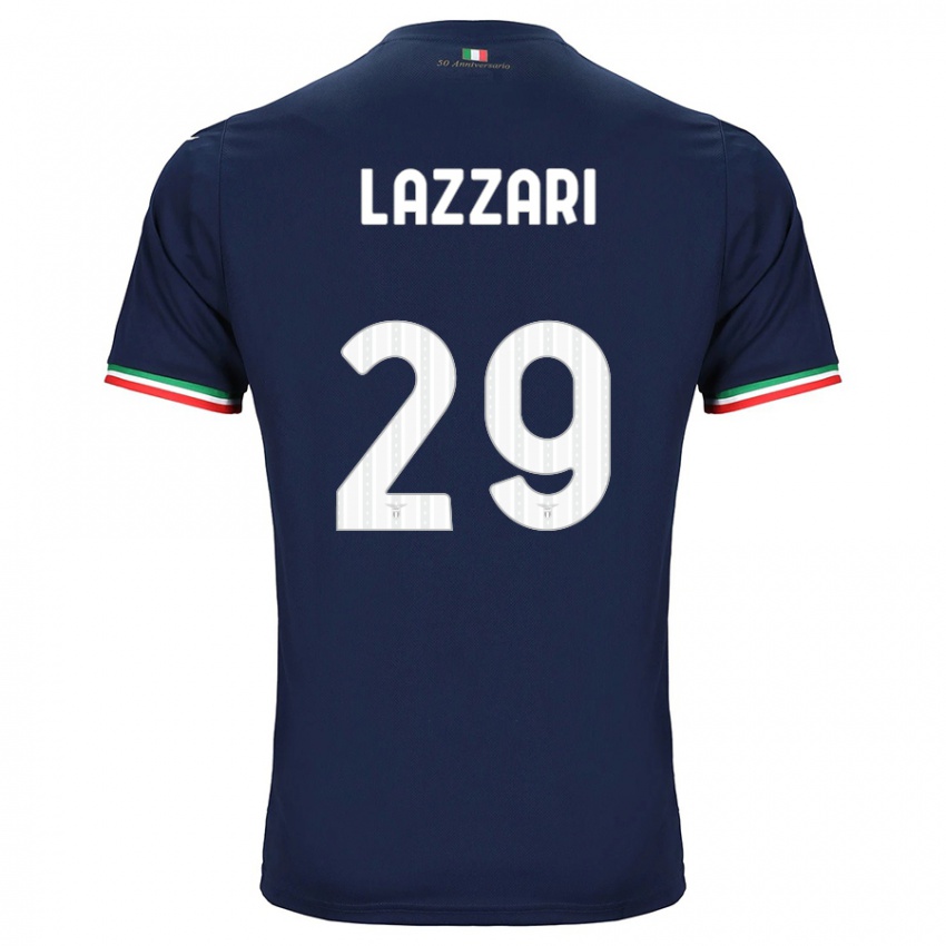 Herren Manuel Lazzari #29 Marine Auswärtstrikot Trikot 2023/24 T-Shirt Österreich