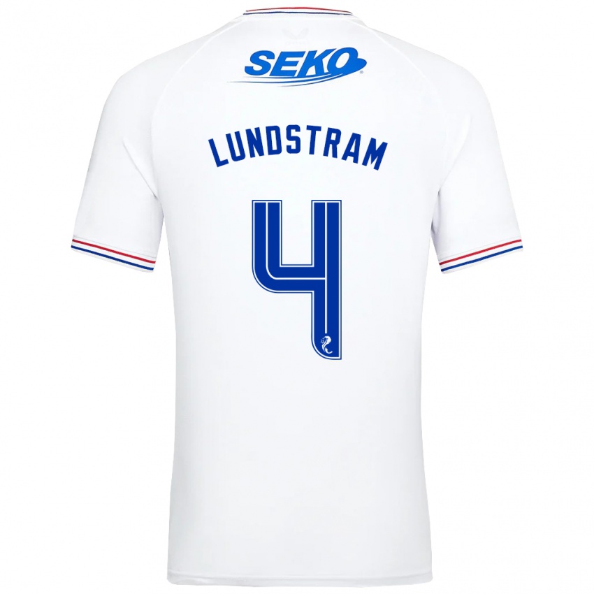Herren John Lundstram #4 Weiß Auswärtstrikot Trikot 2023/24 T-Shirt Österreich