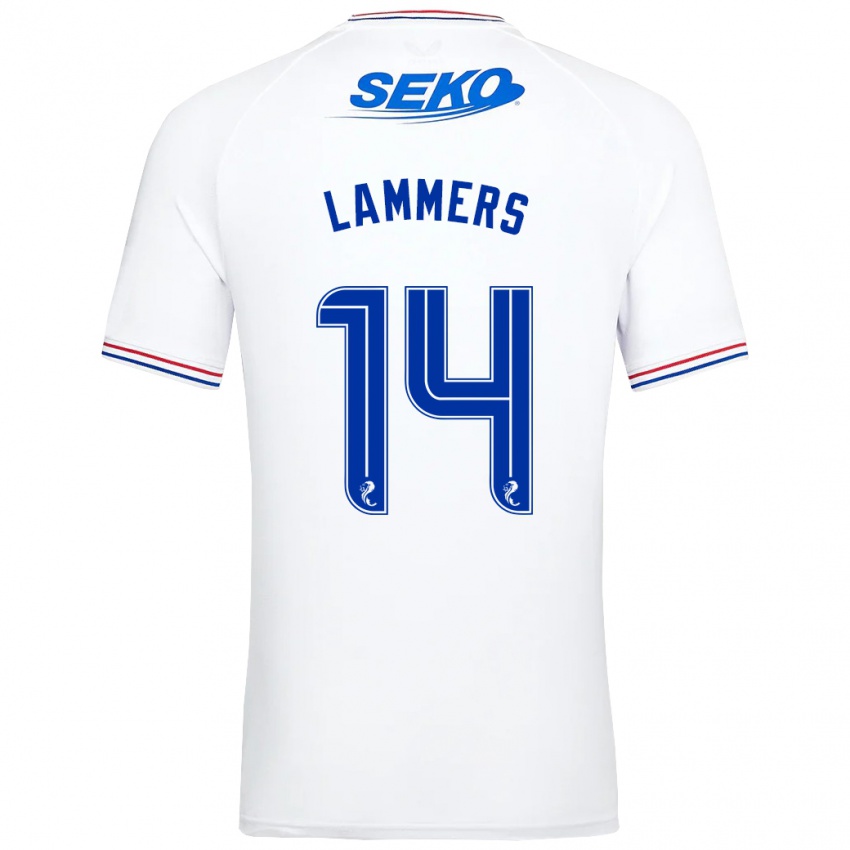Herren Sam Lammers #14 Weiß Auswärtstrikot Trikot 2023/24 T-Shirt Österreich