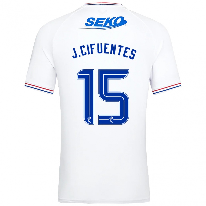 Herren José Cifuentes #15 Weiß Auswärtstrikot Trikot 2023/24 T-Shirt Österreich