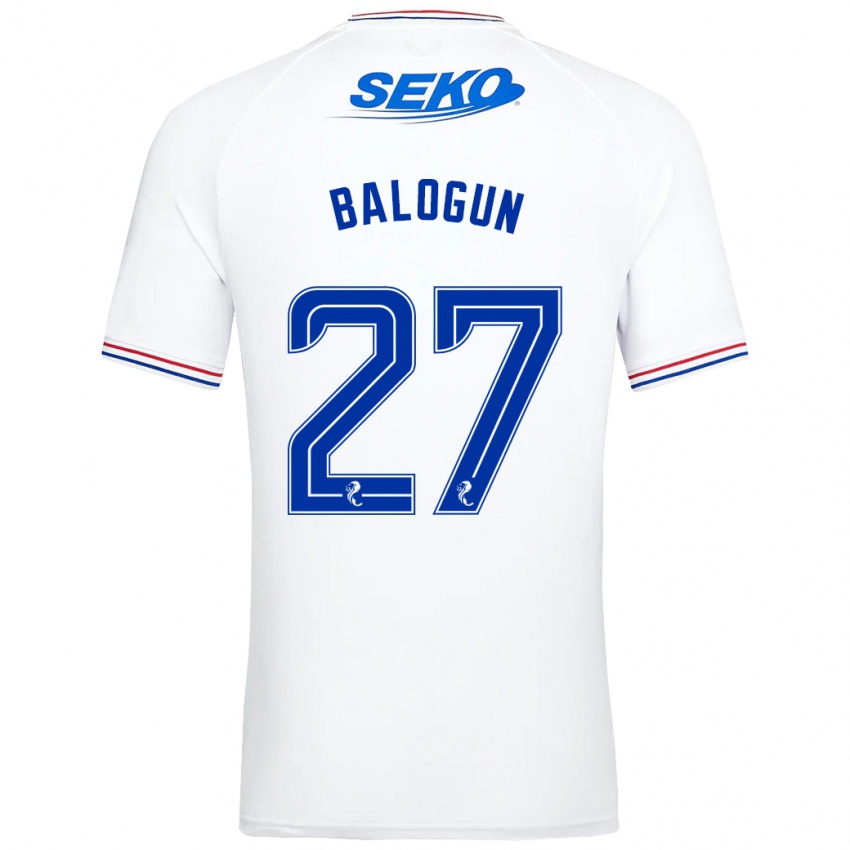 Herren Leon Balogun #27 Weiß Auswärtstrikot Trikot 2023/24 T-Shirt Österreich