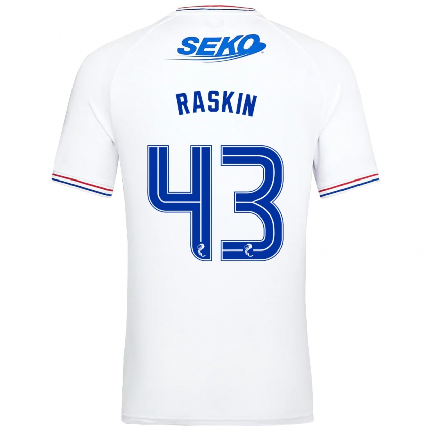 Herren Nicolas Raskin #43 Weiß Auswärtstrikot Trikot 2023/24 T-Shirt Österreich