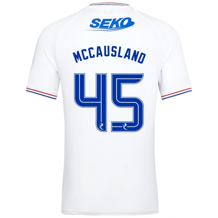Herren Ross Mccausland #45 Weiß Auswärtstrikot Trikot 2023/24 T-Shirt Österreich