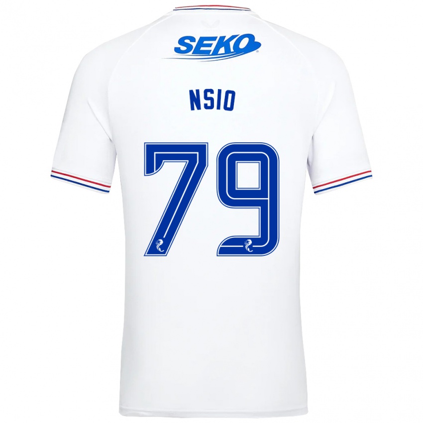 Herren Paul Nsio #79 Weiß Auswärtstrikot Trikot 2023/24 T-Shirt Österreich