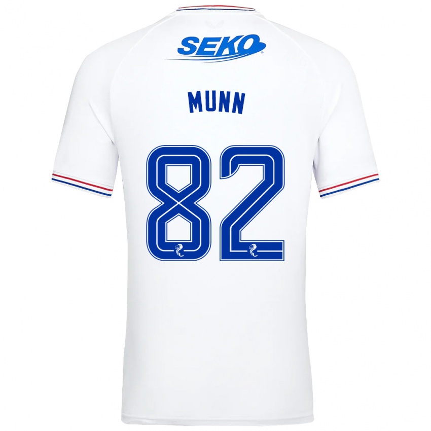 Herren Mason Munn #82 Weiß Auswärtstrikot Trikot 2023/24 T-Shirt Österreich