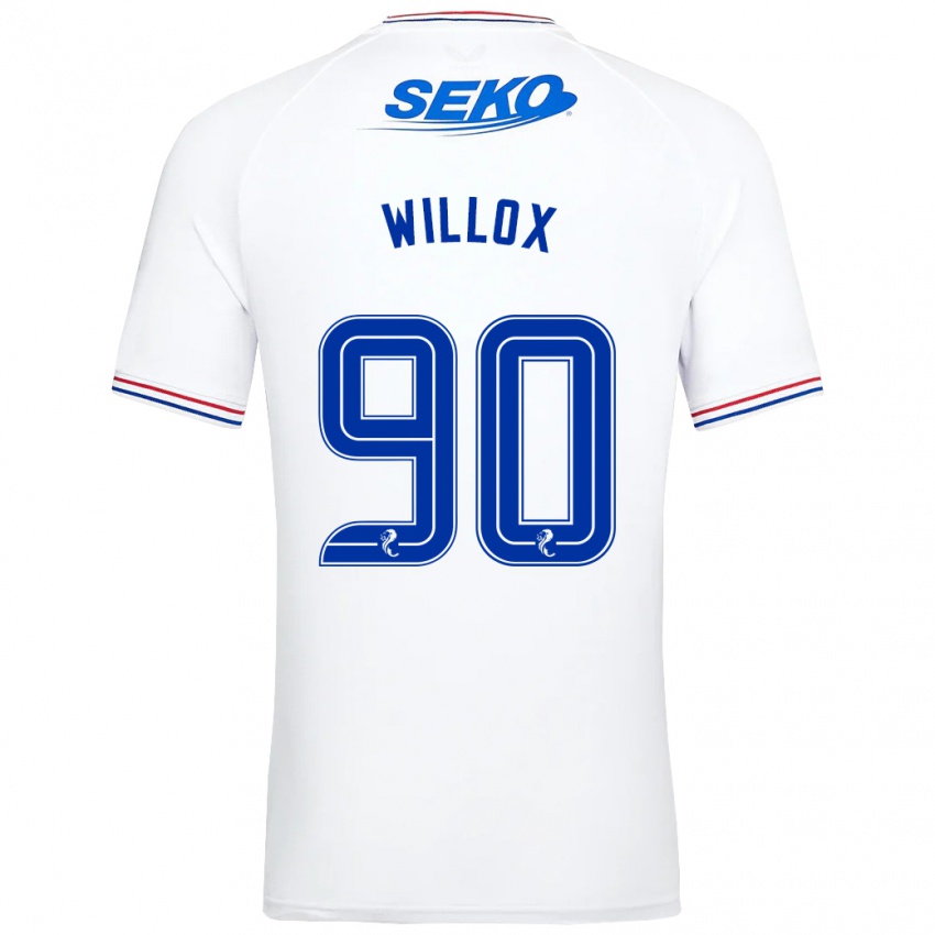Herren Kieron Willox #90 Weiß Auswärtstrikot Trikot 2023/24 T-Shirt Österreich