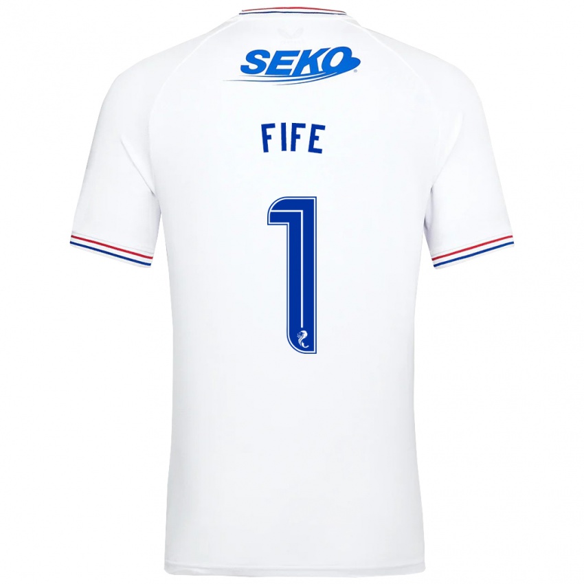 Herren Jenna Fife #1 Weiß Auswärtstrikot Trikot 2023/24 T-Shirt Österreich