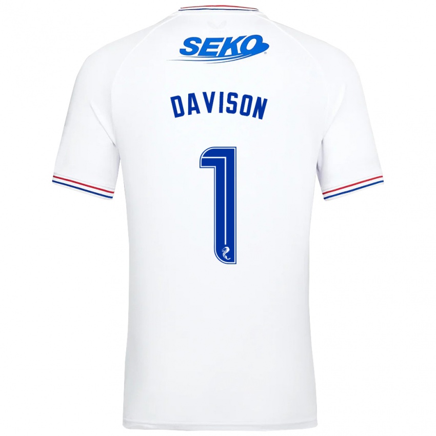 Herren Hannah Davison #1 Weiß Auswärtstrikot Trikot 2023/24 T-Shirt Österreich