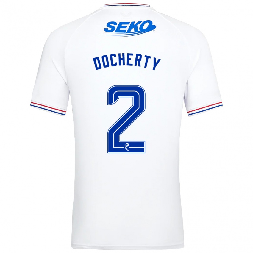 Herren Nicola Docherty #2 Weiß Auswärtstrikot Trikot 2023/24 T-Shirt Österreich
