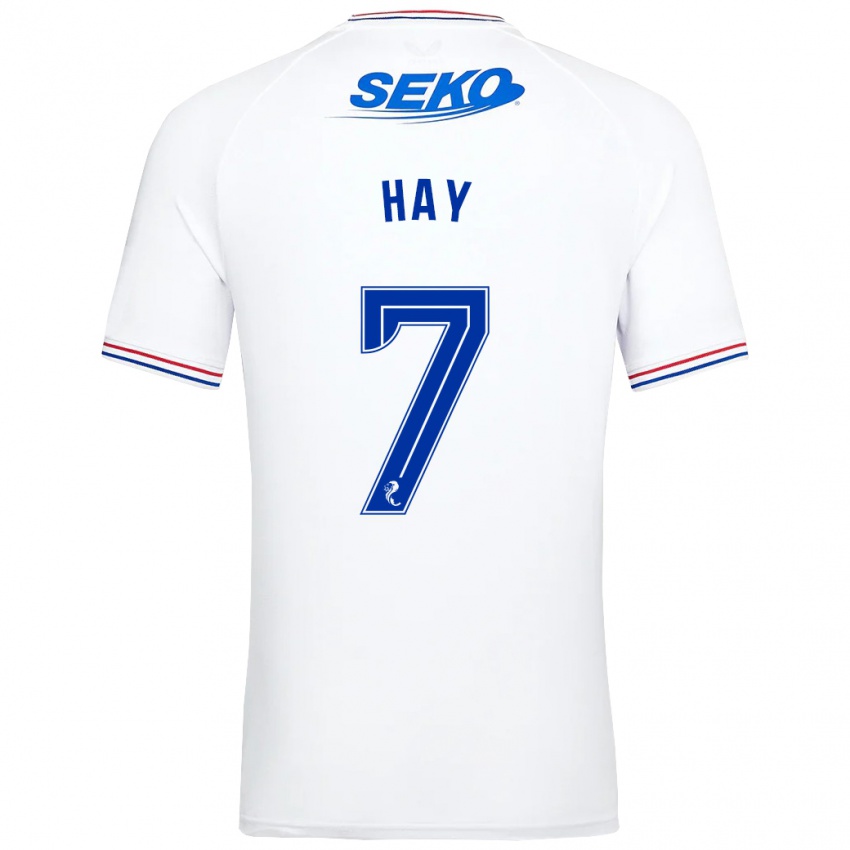 Herren Brogan Hay #7 Weiß Auswärtstrikot Trikot 2023/24 T-Shirt Österreich