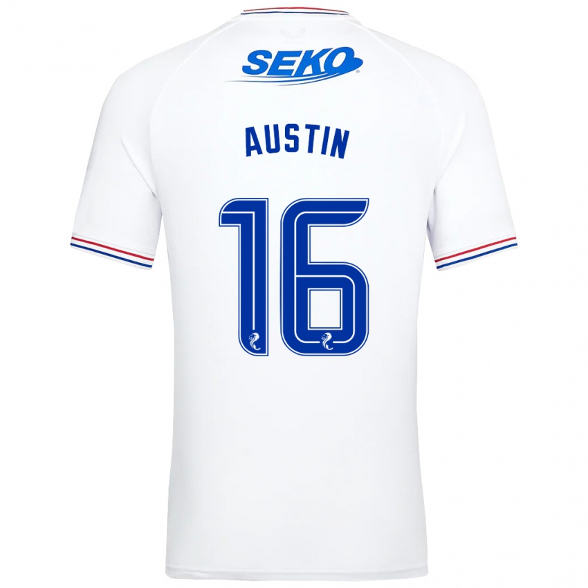 Herren Eilidh Austin #16 Weiß Auswärtstrikot Trikot 2023/24 T-Shirt Österreich