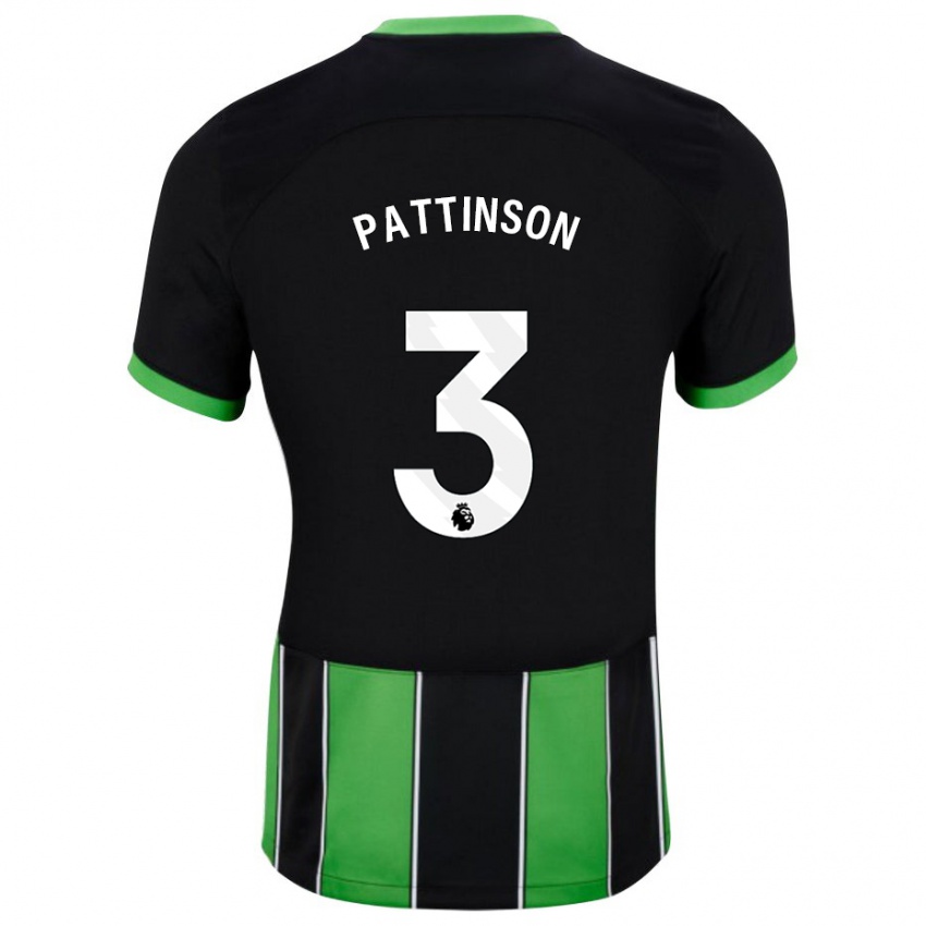 Herren Poppy Pattinson #3 Schwarz Grün Auswärtstrikot Trikot 2023/24 T-Shirt Österreich