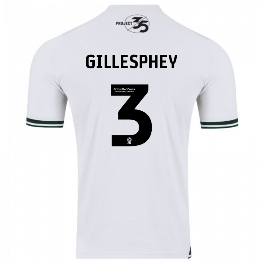 Herren Macaulay Gillesphey #3 Weiß Auswärtstrikot Trikot 2023/24 T-Shirt Österreich