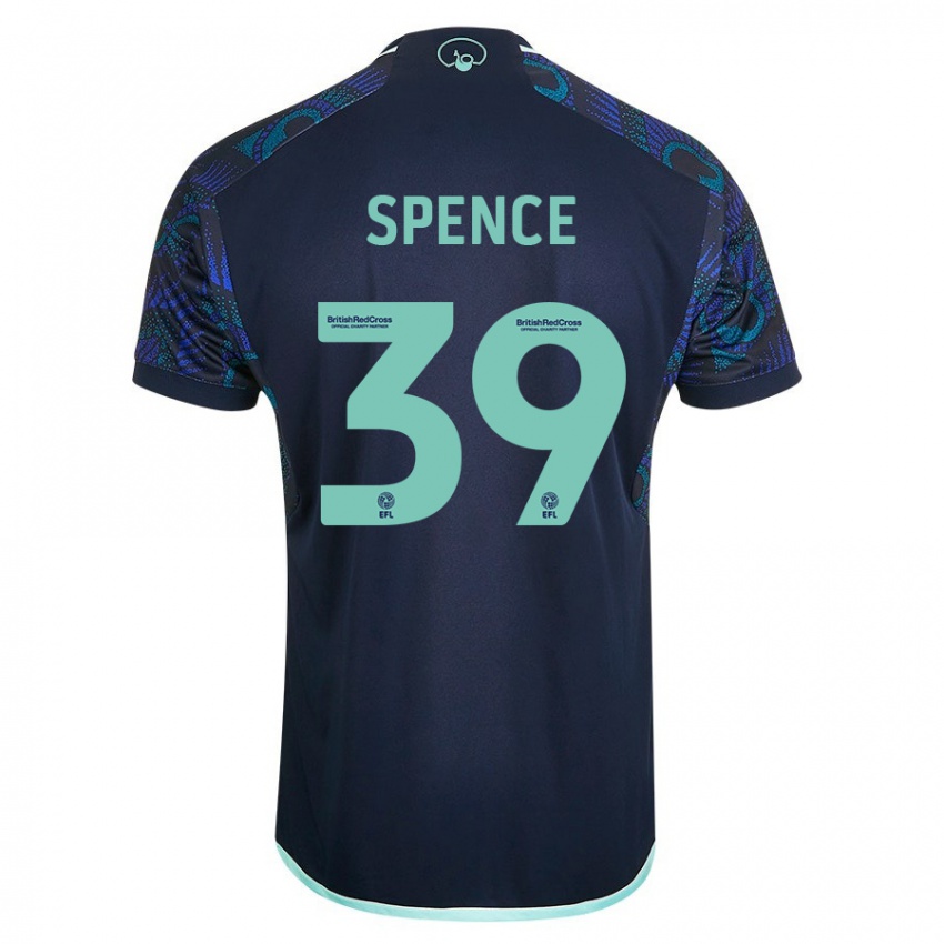 Herren Djed Spence #39 Blau Auswärtstrikot Trikot 2023/24 T-Shirt Österreich