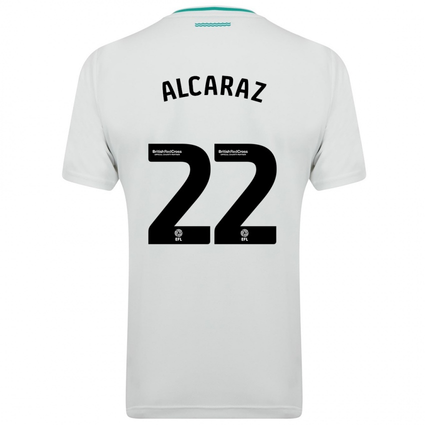 Herren Carlos Alcaraz #22 Weiß Auswärtstrikot Trikot 2023/24 T-Shirt Österreich