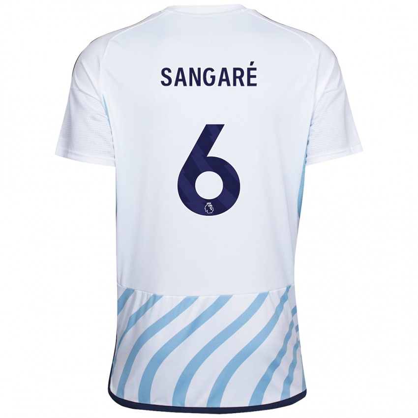 Herren Ibrahim Sangare #6 Weiß Blau Auswärtstrikot Trikot 2023/24 T-Shirt Österreich