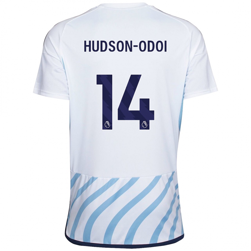 Herren Callum Hudson-Odoi #14 Weiß Blau Auswärtstrikot Trikot 2023/24 T-Shirt Österreich