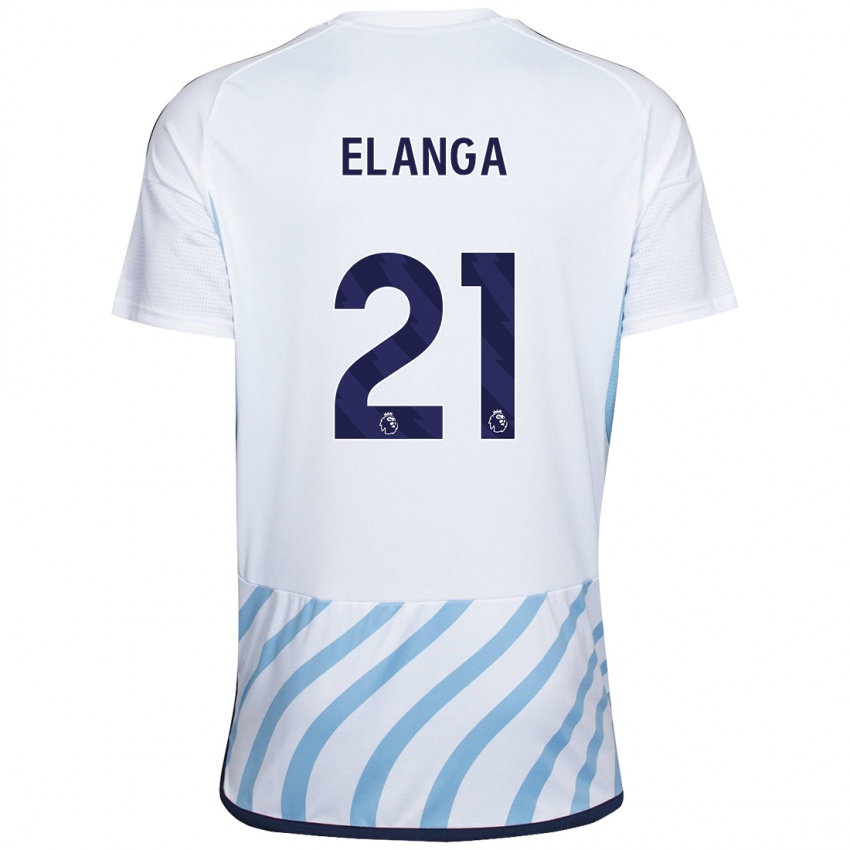 Herren Anthony Elanga #21 Weiß Blau Auswärtstrikot Trikot 2023/24 T-Shirt Österreich