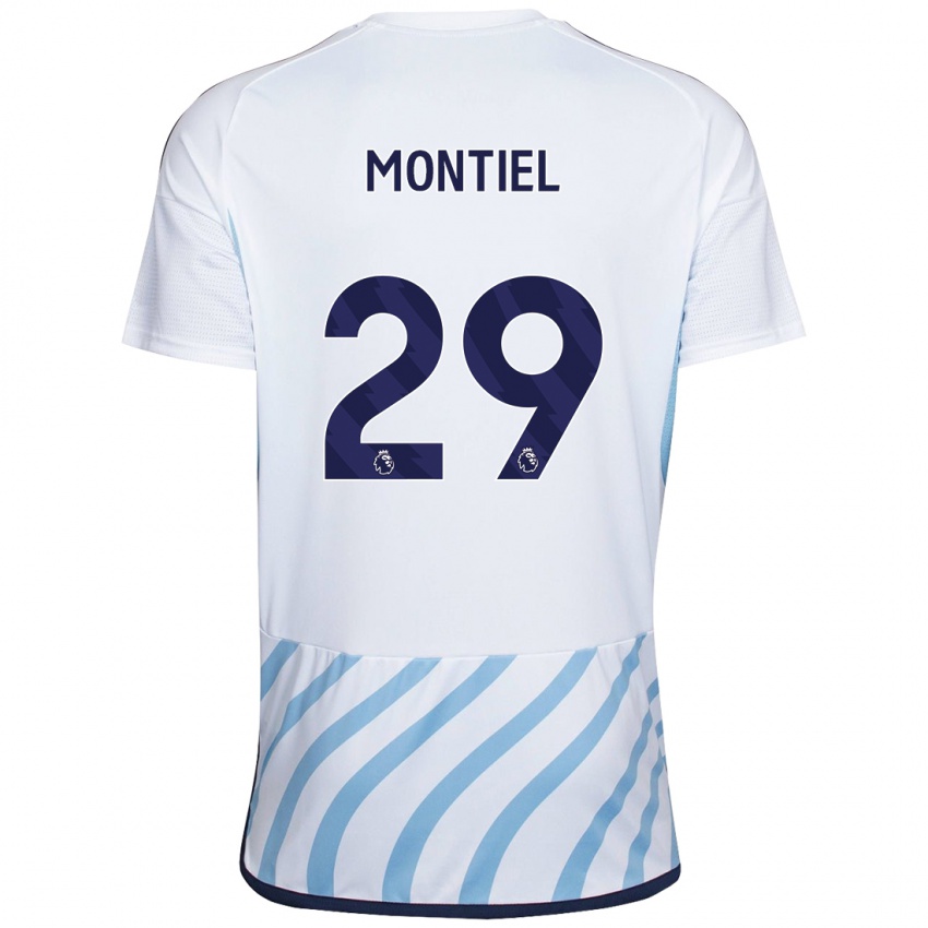 Herren Gonzalo Montiel #29 Weiß Blau Auswärtstrikot Trikot 2023/24 T-Shirt Österreich
