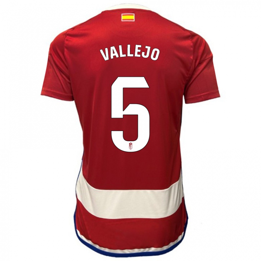 Damen Jesus Vallejo #5 Rot Heimtrikot Trikot 2023/24 T-Shirt Österreich