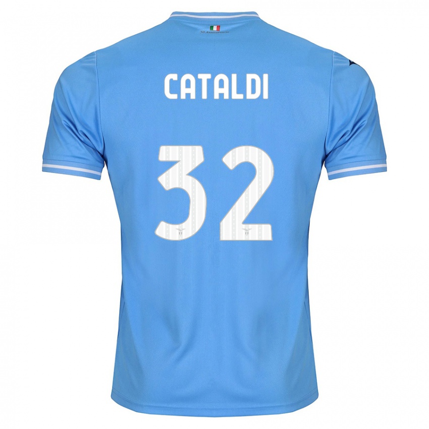 Damen Danilo Cataldi #32 Blau Heimtrikot Trikot 2023/24 T-Shirt Österreich