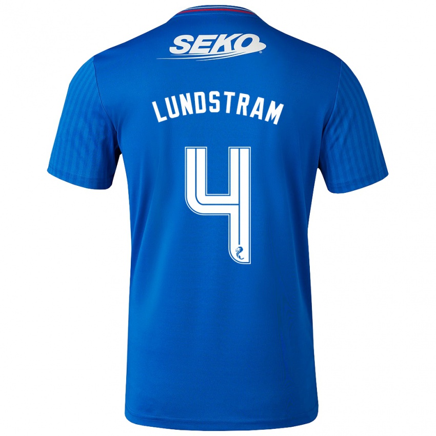 Damen John Lundstram #4 Blau Heimtrikot Trikot 2023/24 T-Shirt Österreich