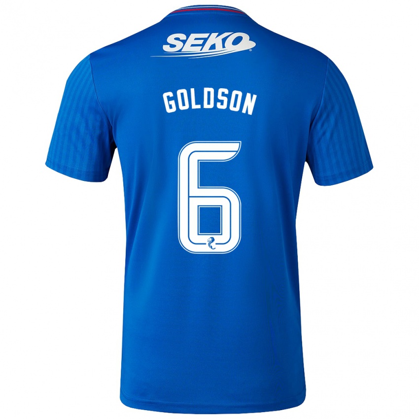 Damen Connor Goldson #6 Blau Heimtrikot Trikot 2023/24 T-Shirt Österreich