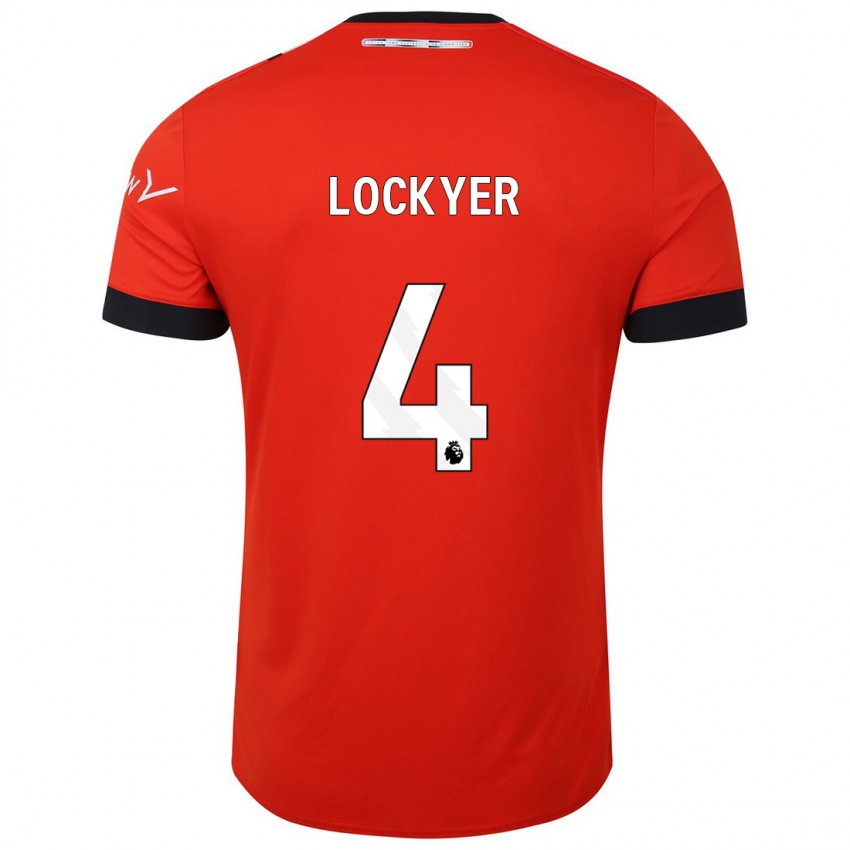 Damen Tom Lockyer #4 Rot Heimtrikot Trikot 2023/24 T-Shirt Österreich