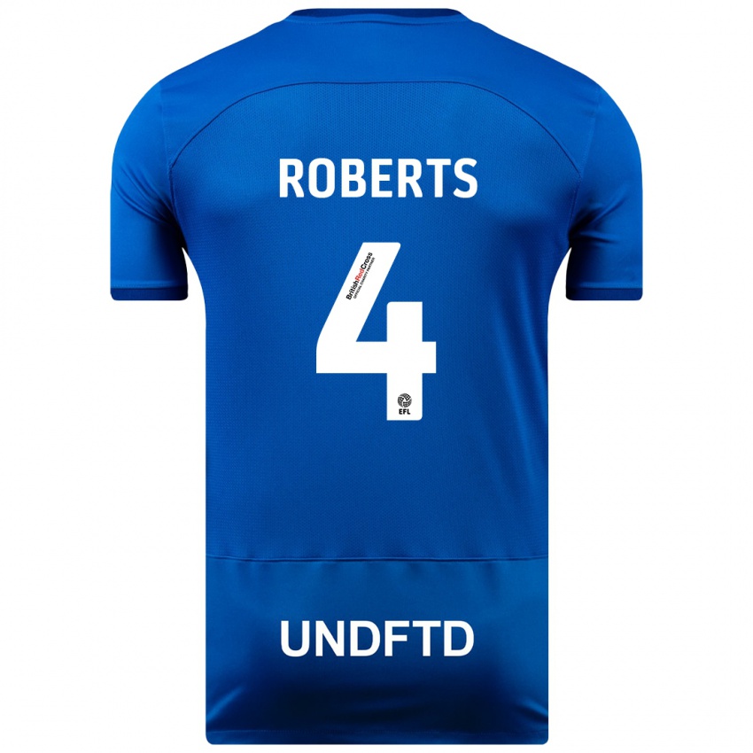 Damen Marc Roberts #4 Blau Heimtrikot Trikot 2023/24 T-Shirt Österreich