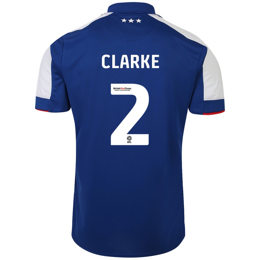 Damen Harry Clarke #2 Blau Heimtrikot Trikot 2023/24 T-Shirt Österreich