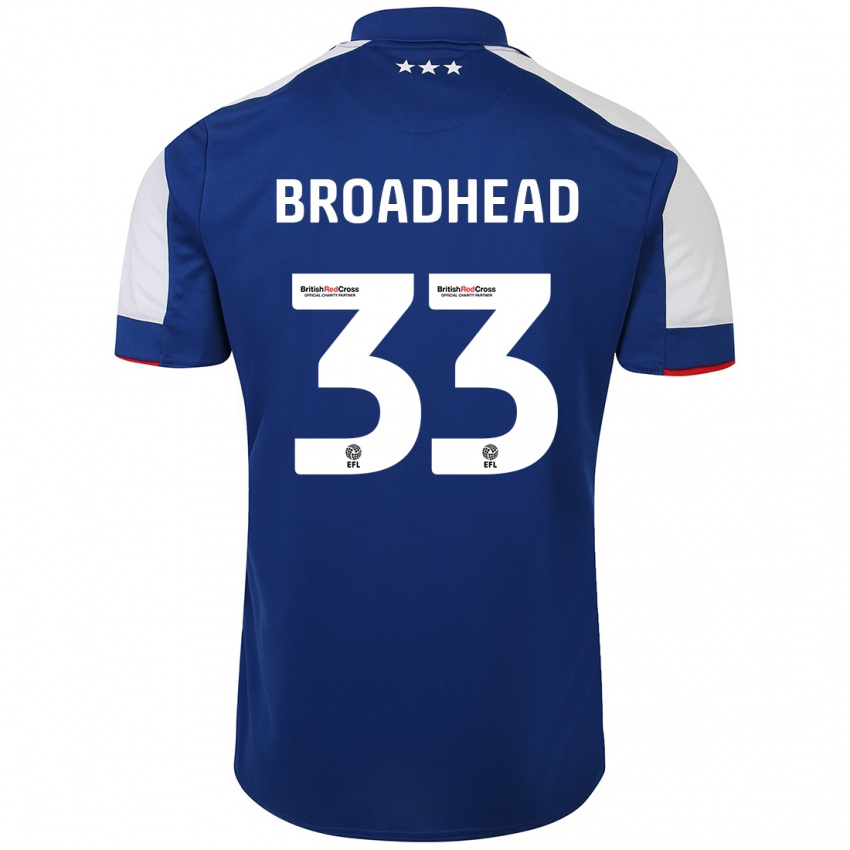 Damen Nathan Broadhead #33 Blau Heimtrikot Trikot 2023/24 T-Shirt Österreich