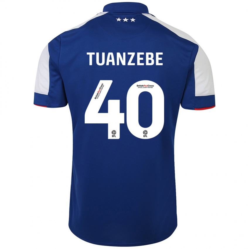 Damen Axel Tuanzebe #40 Blau Heimtrikot Trikot 2023/24 T-Shirt Österreich