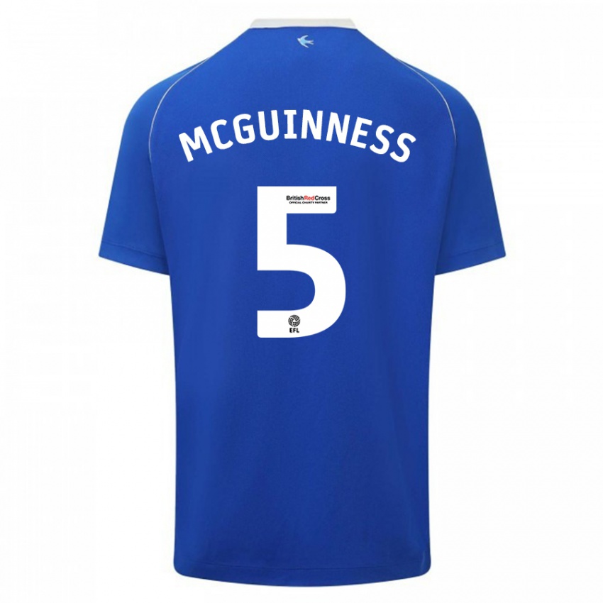 Damen Mark Mcguinness #5 Blau Heimtrikot Trikot 2023/24 T-Shirt Österreich