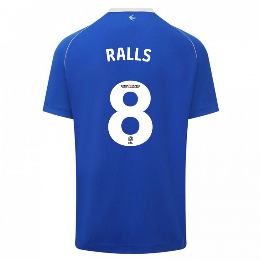 Damen Joe Ralls #8 Blau Heimtrikot Trikot 2023/24 T-Shirt Österreich