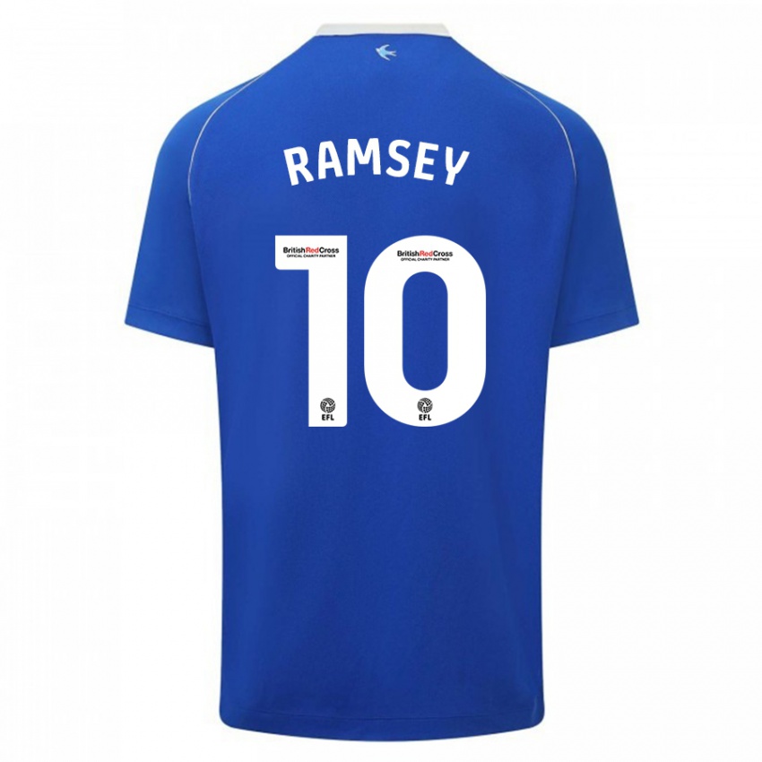 Damen Aaron Ramsey #10 Blau Heimtrikot Trikot 2023/24 T-Shirt Österreich