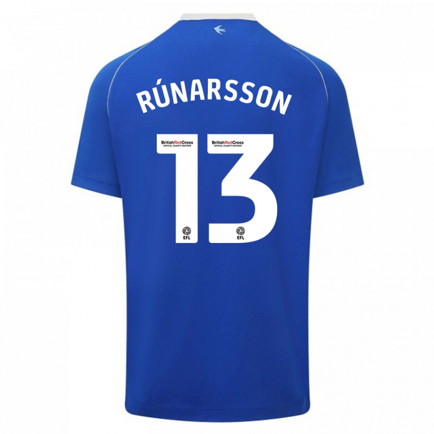Damen Runar Alex Runarsson #13 Blau Heimtrikot Trikot 2023/24 T-Shirt Österreich