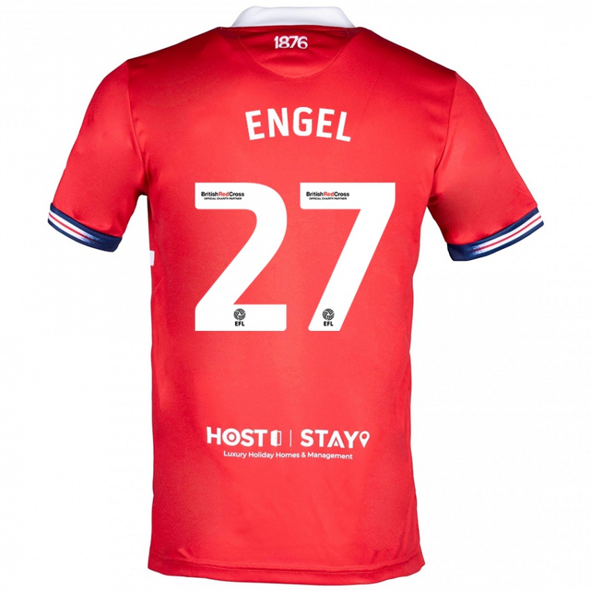 Damen Lukas Engel #27 Rot Heimtrikot Trikot 2023/24 T-Shirt Österreich