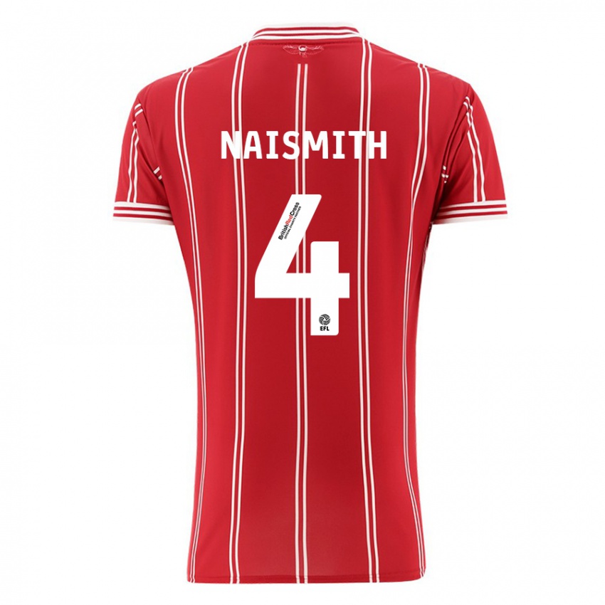 Damen Kal Naismith #4 Rot Heimtrikot Trikot 2023/24 T-Shirt Österreich
