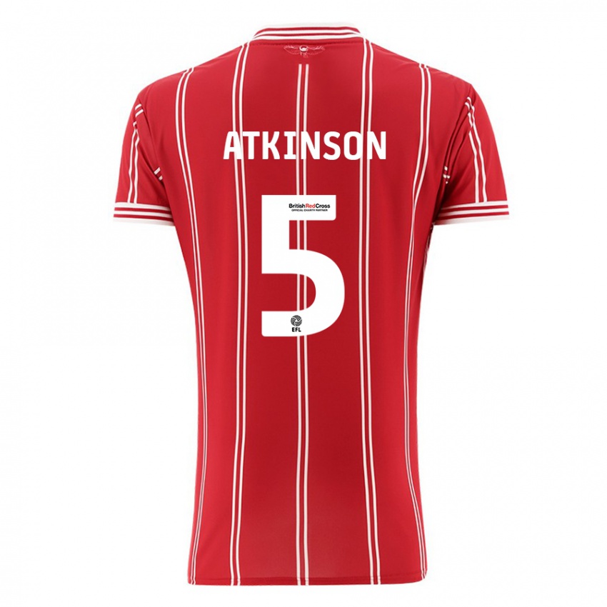 Damen Rob Atkinson #5 Rot Heimtrikot Trikot 2023/24 T-Shirt Österreich