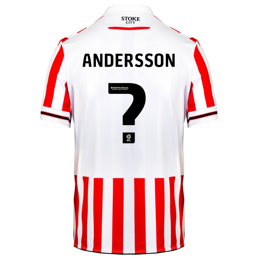 Damen Edwin Andersson #0 Rot-Weiss Heimtrikot Trikot 2023/24 T-Shirt Österreich