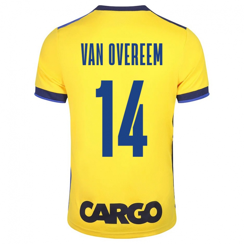 Damen Joris Van Overeem #14 Gelb Heimtrikot Trikot 2023/24 T-Shirt Österreich