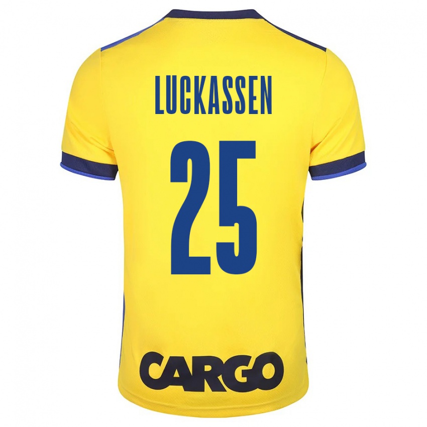 Damen Derrick Luckassen #25 Gelb Heimtrikot Trikot 2023/24 T-Shirt Österreich