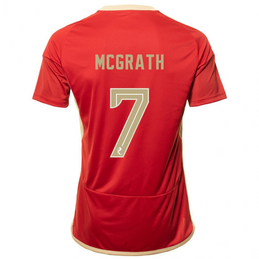 Damen Jamie Mcgrath #7 Rot Heimtrikot Trikot 2023/24 T-Shirt Österreich