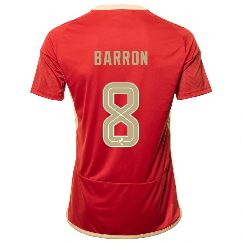 Damen Connor Barron #8 Rot Heimtrikot Trikot 2023/24 T-Shirt Österreich